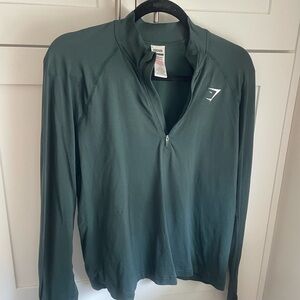 Green Gymshark Quarter-Zip Pullover